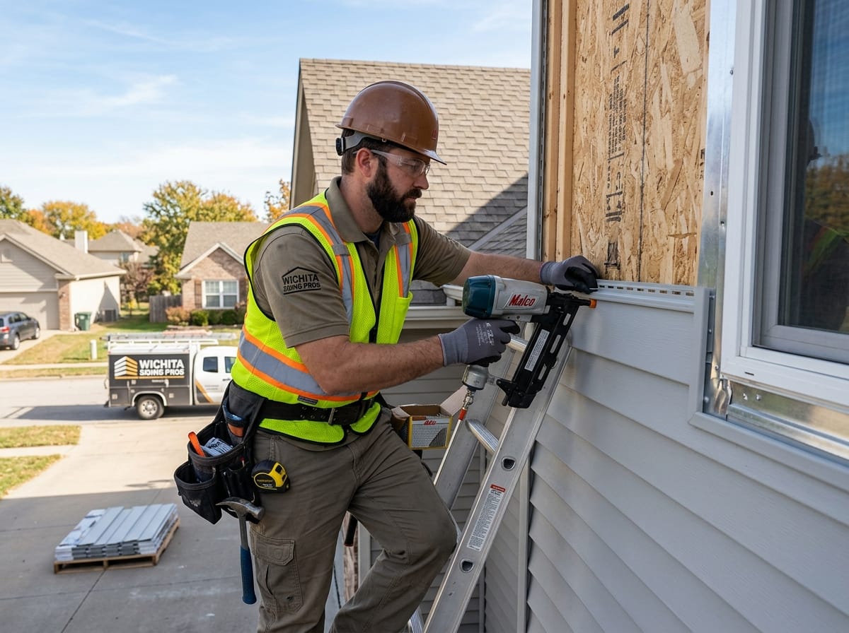 Professional photograph siding installation by Siding Pros Wichita